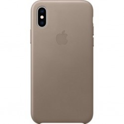 IPHONE XS LEATHER CASE TAUPE