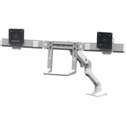 HX DESK DUAL MONITOR ARM WHITE