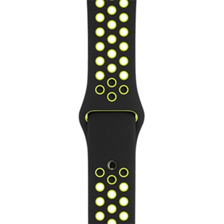 Apple Bracelet Sport Nike Noir/Volt 42mm (S/M et M/L) MQ2Q2 (late 2017)