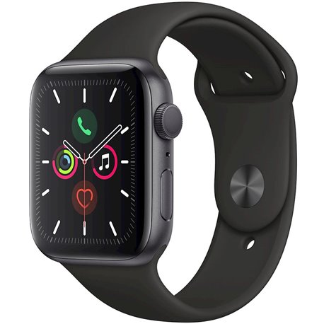 Apple Watch Series 5 GPS boîtier en aluminium gris sidéral de 40mm avec bracelet sport noir MWV82 (late 2019)