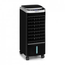 oneConcept Freshboxx Pro Rafraîchisseur d'air 3-en-1, 65W, débit 966m³ - h, 3 vitesses de ventilation - Noir