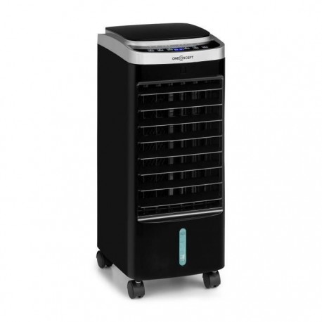 oneConcept Freshboxx Pro Rafraîchisseur d'air 3-en-1, 65W, débit 966m³ - h, 3 vitesses de ventilation - Noir