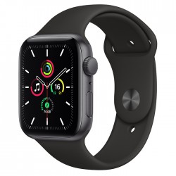 Apple Watch SE GPS Aluminium Gris Sideral 44mm Bracelet Sport Noir MYDT2 (late 2020)