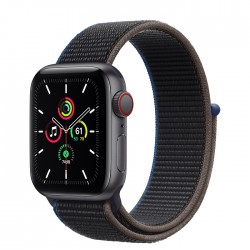 Apple Watch SE GPS   Cellular Aluminium Gris Sideral 40mm Boucle Sport Charbon MYEL2 (late 2020)