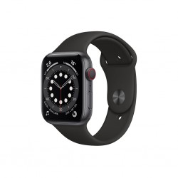 Apple Watch Series 6 GPS Cellular Aluminium Gris Sideral 44 mm Bracelet Sport Noir MG2E3 (late 2020)