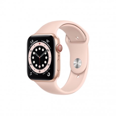 Apple Watch Series 6 GPS Cellular Aluminium Or 44 mm Bracelet Sport Rose des sables MG2D3 (late 2020)
