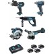 Makita Ensemble de 5 machines 18 V Li-Ion 5 Ah (DHP458 + DTD152 + DGA504 + DHR202 + DSS610) Makita DLX5039PTJ