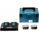 Makita Pack Énergie 18 V Li-Ion (2 batteries + 1 chargeur double) avec coffret MAKPAC Makita 197629-2