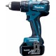 Makita Perceuse visseuse à percussion 18 volts 3 Ah li-ion x2 BHP459RFE