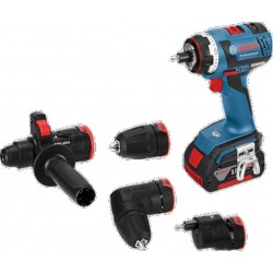 Perceuse visseuse Bosch pro FlexiClick fonction 5 en 1 1/4 GSR 18 V-LI FC2 + coffret L-BOXX 2 batteries 4Ah 06019E1101