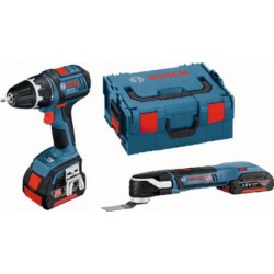 Perceuse visseuse sans fil GSR 18 V-LI + GOP 18 V-EC - Coffret L-BOXX - 2 batteries Li-Ion 18V 4,0Ah - Bosch 0615990G1F