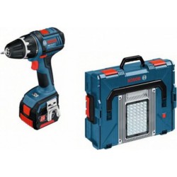 Perceuse visseuse sans fil Bosch pro GSR 14,4 V-LI + GLI PortaLED 136 + coffret L-BOXX 2 batteries 4Ah 060186600K