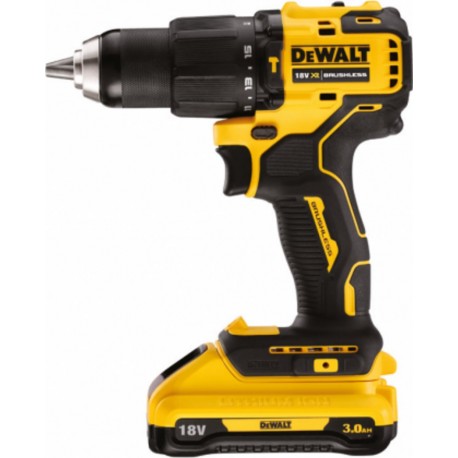 DeWALT Perceuse-visseuse Compact Percussion Mandrin Métal XR 18V 3Ah Li-ion Brushless - Coffret TSTAK DeWalt DCD709L2T