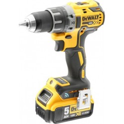 DeWALT Perceuse visseuse Compact Dewalt XR 18V 5Ah Li-Ion BL TOOLCONNECT - 2 batteries - coffret Dewalt DCD792P2B