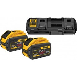 DeWALT Pack 2 batteries XR FLEXVOLT 18V/54V 9Ah/3Ah Li-Ion + chargeur double Dewalt DCB132X2