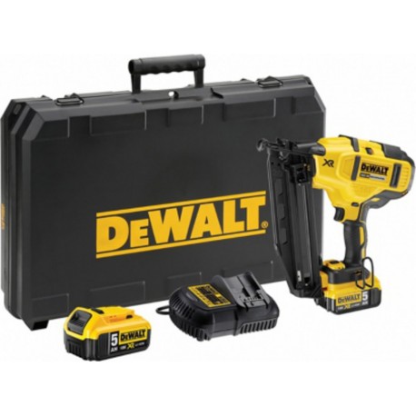 DeWALT Cloueur de finition 16Ga XR 18V 5Ah Li-Ion Brushless - 2 batteries - coffret Dewalt DCN660P2