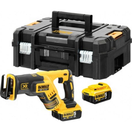 DeWALT Scie sabre Compact XR 18V 5Ah Li-Ion Brushless - 2 batteries - coffret TSTAK Dewalt DCS367P2