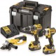 DeWALT Kit 3 outils 18 Volts : Perceuse -visseuse COMPACT DCD796 + Visseuse à chocs DCF887 + Meuleuse DCG412 Dewalt DCK383P2T