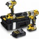 DeWALT Perceuse visseuse Dewalt percussion XRP DCD995 + Visseuse à chocs DCF886 + 2 batteries 18V 4Ah Mallette TOUGH SYSTEM DCK2