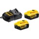 DeWALT Pack 2 batteries Dewalt 18 Volts Li-Ion 5Ah + chargeur DCB105P2