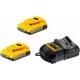 DeWALT Pack 2 batteries Dewalt 18 Volts Li-Ion 2Ah + chargeur DCB105D2