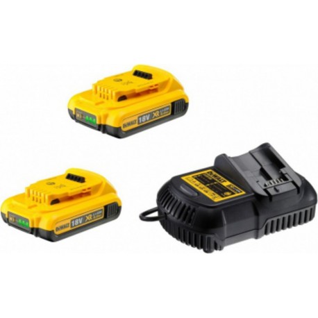 DeWALT Pack 2 batteries Dewalt 18 Volts Li-Ion 2Ah + chargeur DCB105D2