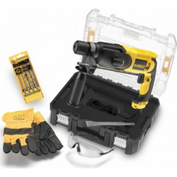 DeWALT Marteau Perforateur SDS-Plus 22mm 3 modes + mandrin 3 mors et adaptateur SDS-Plus D25013KT