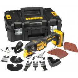 DeWALT Multi Cutter découpeur ponceur multifonctions Dewalt 18 Volts 2Ah Li-Ion Brushless 32 accessoires coffret T-STAK DCS355D2