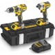 DeWALT Pack machines outillages 14,4 Volts 2 Ah Lithium. Perceuse percussion compact DCD737 + visseuse à chocs DCF886 DCK245D2