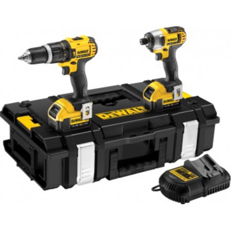 DeWALT KIT 2 OUTILS 14,4V - 4AH LI-ION - PERCEUSE VISSEUSE COMPACT + VISSEUSE A CHOCS - Dewalt DCK235M2