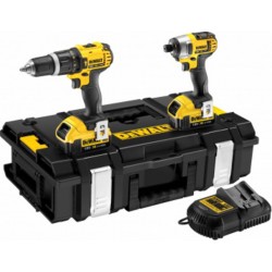 DeWALT KIT 2 OUTILS 18V - 4 AH LI-ION - PERCEUSE VISSEUSE COMPACT + VISSEUSE A CHOCS - Dewalt DCK285M2