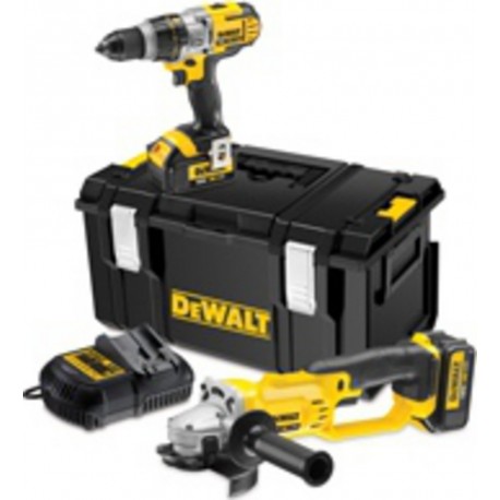 DeWALT Pack 18V - Perceuse percussion XRP + Meuleuse - 4Ah - Dewalt DCK293M2