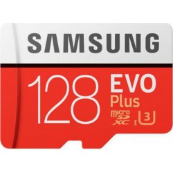 Samsung Carte mémoire Micro SD EVO Plus 128 Go + adaptateur SD