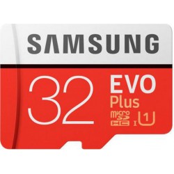Samsung Carte mémoire Micro SD EVO PLUS 32 Go + adaptateur SD