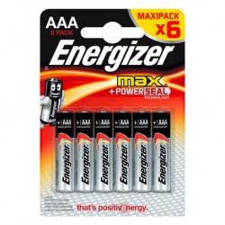Energizer Max Powerseal 6 piles 1,5V alcalines AAA (lot de 2)
