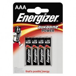 Energizer Alkaline Power 4 piles 1,5V alcalines AAA (lot de 4)