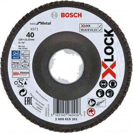 Bosch Disque à lamelles 125mm X-LOCK X571 Best for Metal