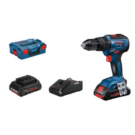 Bosch Perceuse visseuse à percussion GSB 18V-55 4Ah ProCore L-Boxx 06019H5304