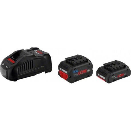 Bosch Pack batteries 18V ProCORE18V 4Ah + 5.5Ah + Chargeur GAL 1880 CV 1600A0214A