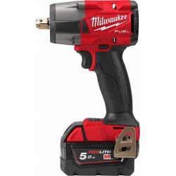 Milwaukee Boulonneuse à choc FUEL 18V 5Ah carré 1/2” fixation à bille M18FMTIW2P12-502X 4933478453