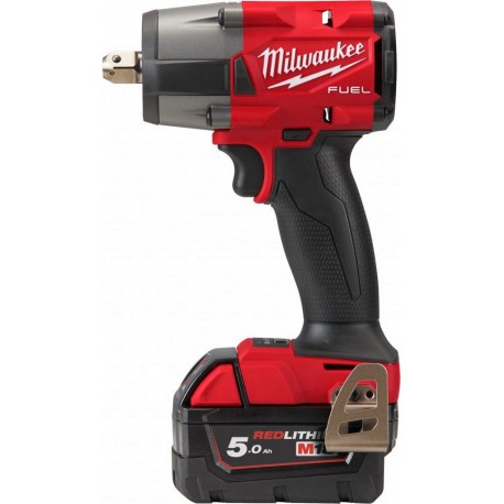 Milwaukee Boulonneuse à choc FUEL 18V 5Ah carré 1/2” fixation à bille M18FMTIW2P12-502X 4933478453