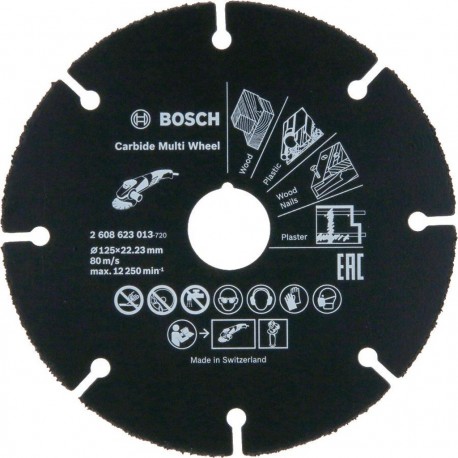 Bosch Disques à tronçonner 125x1.0x22.23 mm Carbide Multi Wheel 2608623013