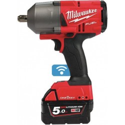 Milwaukee Boulonneuse à chocs FUEL 18V 5Ah One-Key Carré 1/2” M18ONEFHIWP12-502X