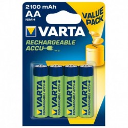 Varta 4 piles rechargeables 2100mAh 1,2V AA (lot de 2)