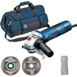 Bosch Pack meuleuse GWS 7-125 + 2 disques diamant + 1 sac de transport