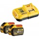 Dewalt Pack 2 batteries XR FLEXVOLT 54V 9Ah Li-Ion + chargeur rapide