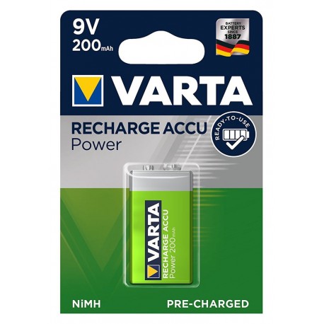Varta pile rechargeable 200mAh 9V 6LR61 (lot de 2)