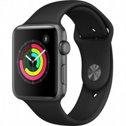 Apple Watch Montre connectée 42mm Alu Gris/Noir Series 3
