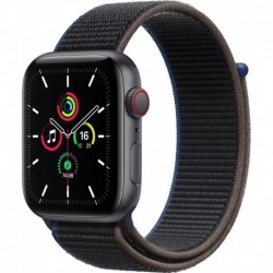 Apple Watch Montre connectée SE 44MM Alu Gris/Boucle Charbon Cellular