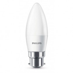 Philips ampoule LED flamme B22 5,5W (40W) 2700K blanc chaud (lot de 2)